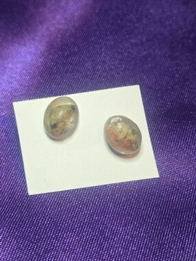 Elegant Multicolor Stud Earrings Unakite
